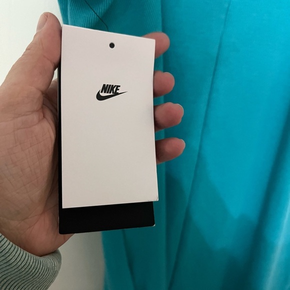 NWT NIKE Chill Knit Mini Ribbed Cami Dress Turquoise medium - Picture 7 of 7